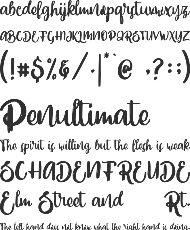 Slowly One font preview