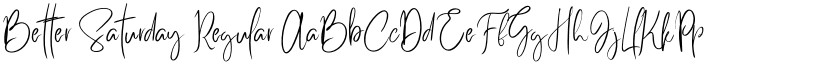 Better Saturday Regular font