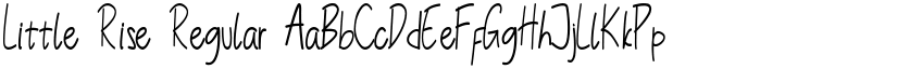 Little Rise Regular font
