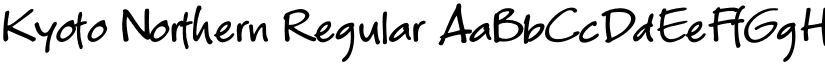 Kyoto Northern Regular font
