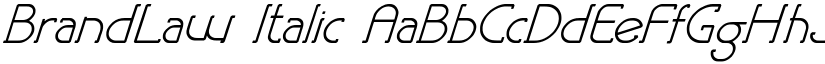 BrandLaw Italic font