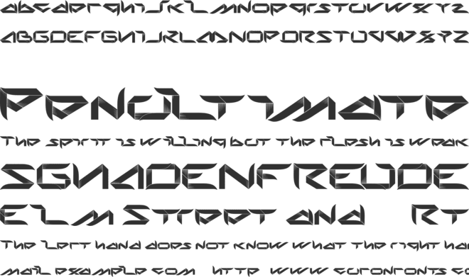 Bladeline font preview