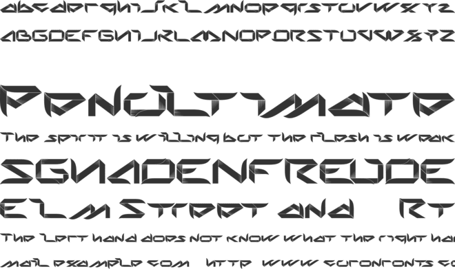 Bladeline font preview