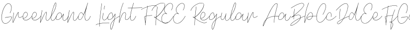 Greenland Light FREE Regular font