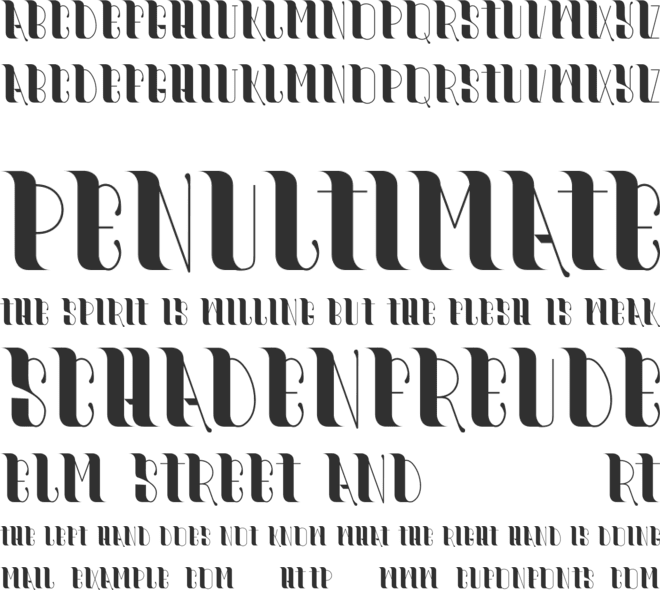 Yass font preview
