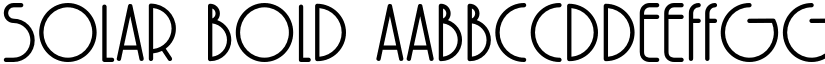 Solar Bold font