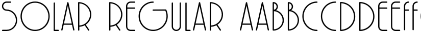 Solar Regular font