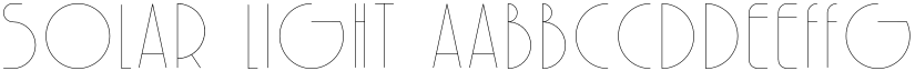 Solar Light font
