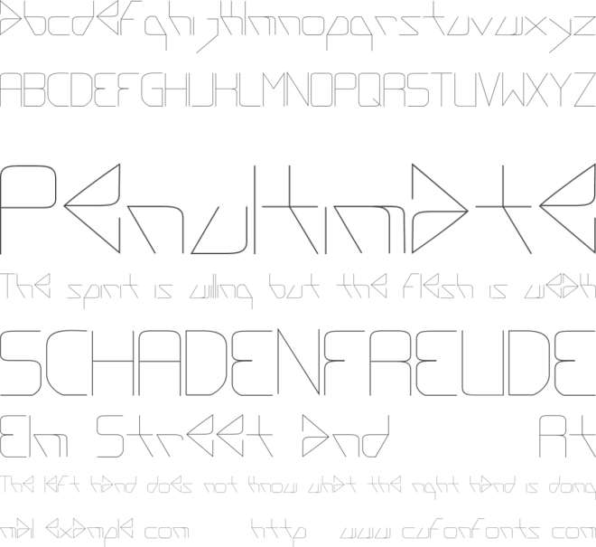 REGARD font preview