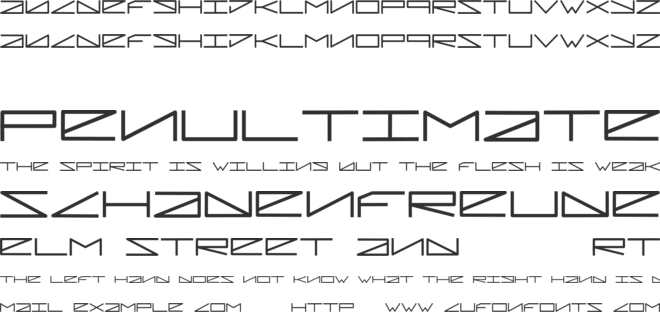 Pleiadian font preview