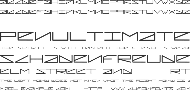 Pleiadian font preview