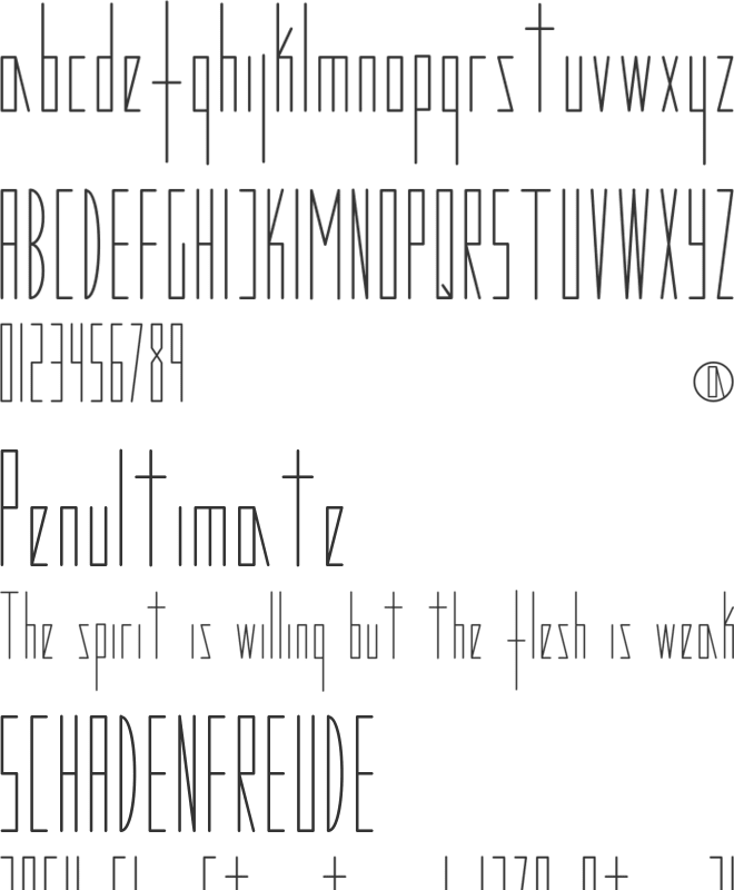 Modesta font preview