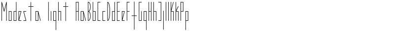 Modesta Light font