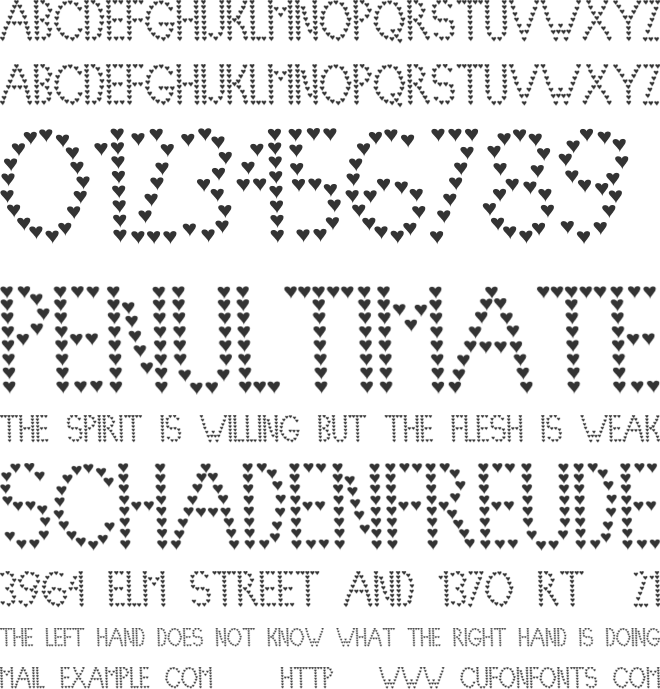 Lovelica font preview