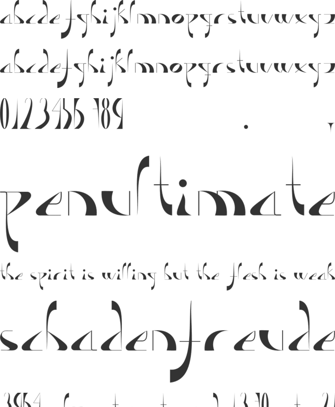 Lavande font preview
