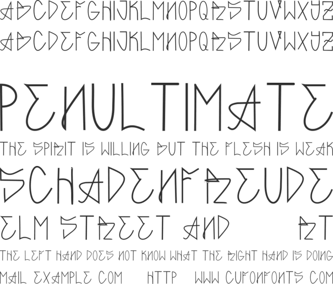 GARBAGE font preview