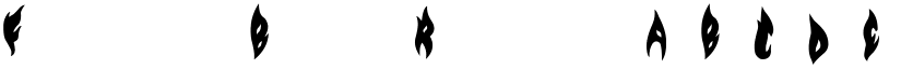Flame on Black Regular font