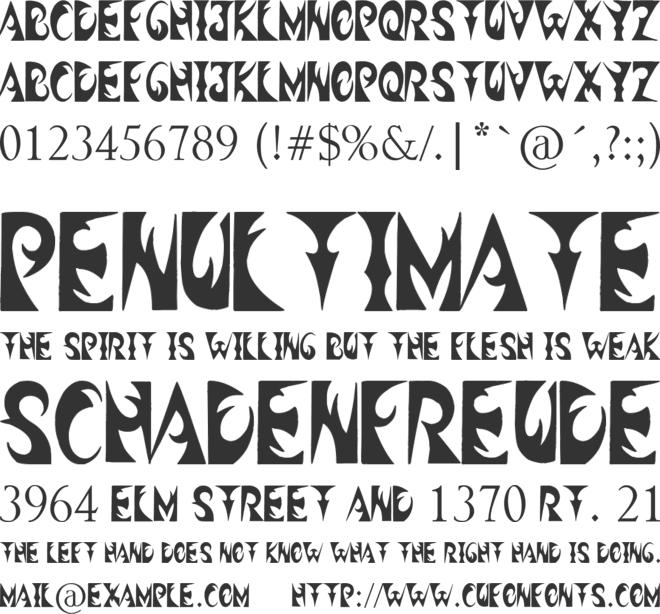 Headshop font preview
