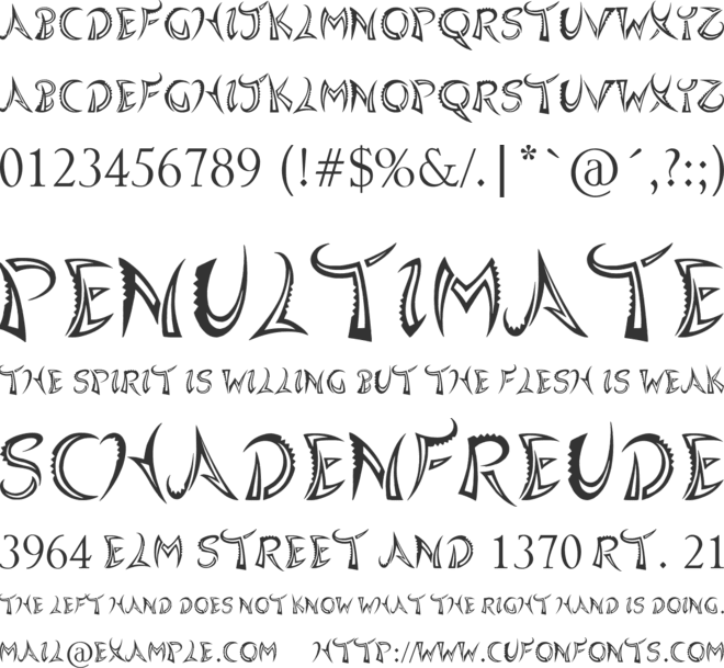 Quasari font preview