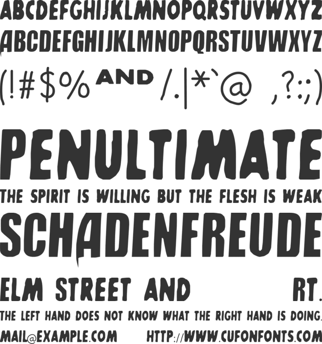 SHARKBOY & lavagirl font preview