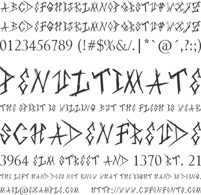 Punkstoric font preview