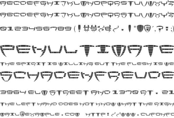 Black Audio font preview