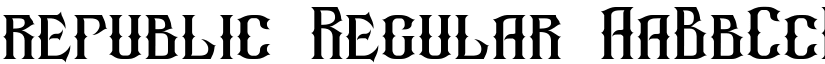 republic Regular font