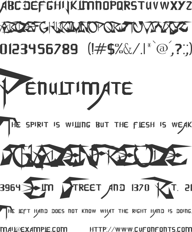 SoulCalibuR font preview