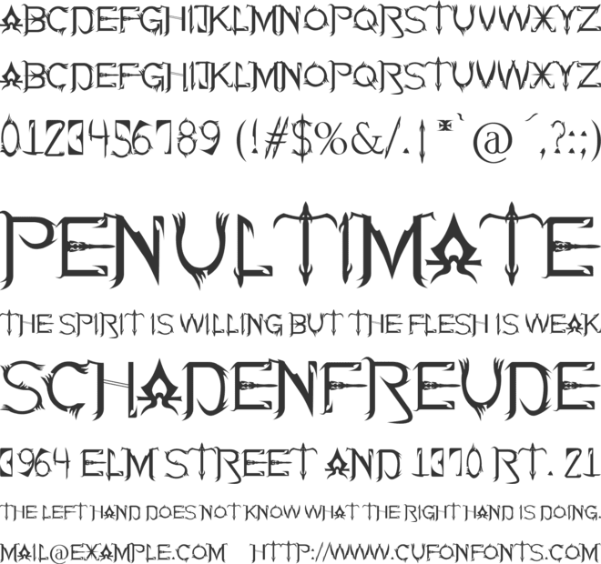 Soul Of Holitter font preview