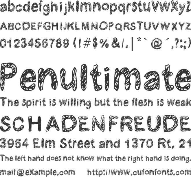 Kraboudja font preview