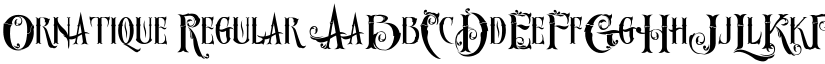 Ornatique Regular font