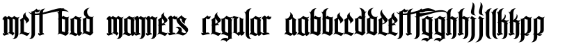 MCF bad manners Regular font