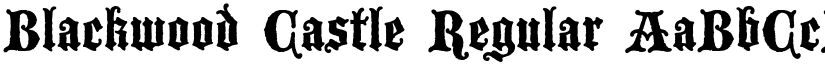 Blackwood Castle Regular font