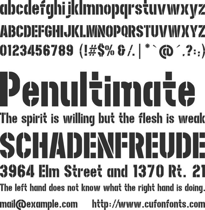NFL Packers font preview
