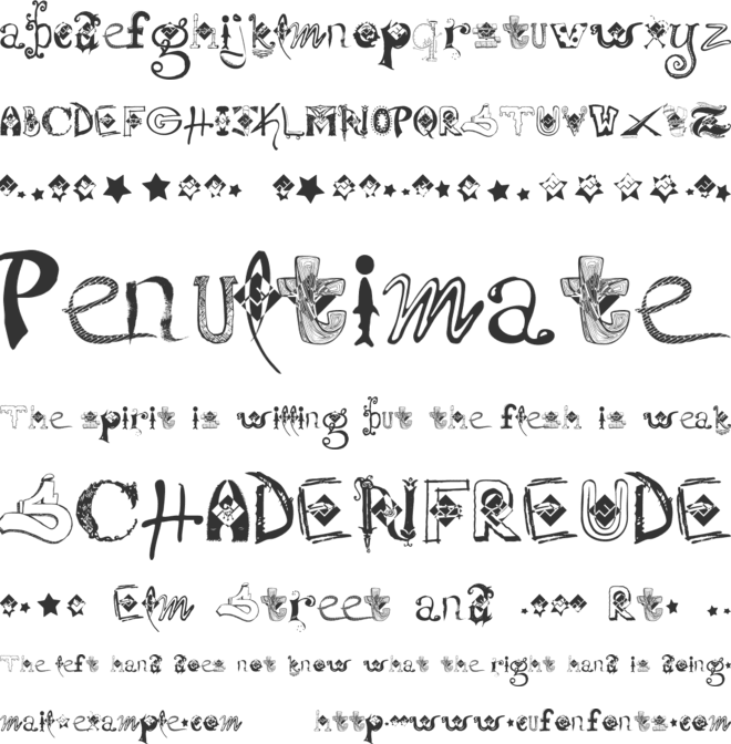 Jellyka font preview