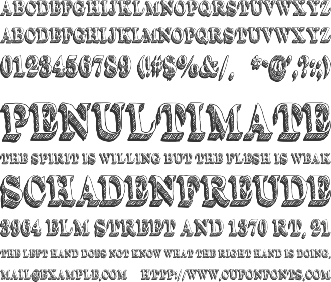 Dullard font preview