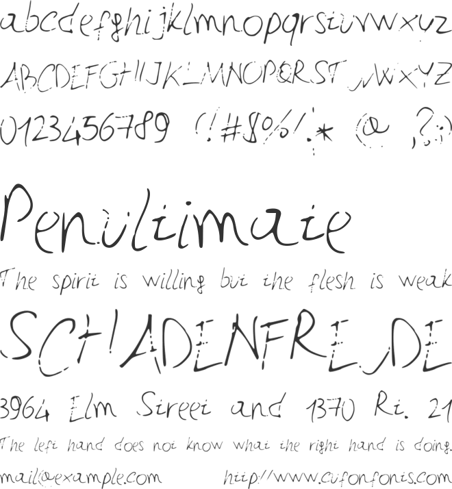 Berillia__s_Gaze font preview