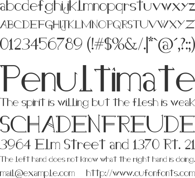 Holitter Halfimp font preview