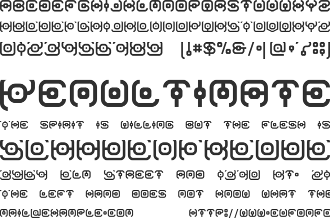 Gravitron font preview