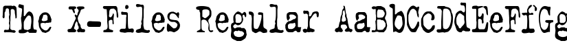 The X-Files Regular font