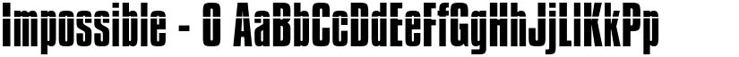 Impossible - 0 font