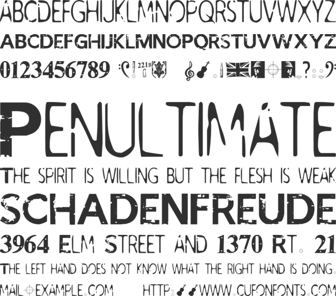 I AM SHERLOCKED font preview