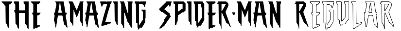 THE AMAZING SPIDER-MAN Regular font