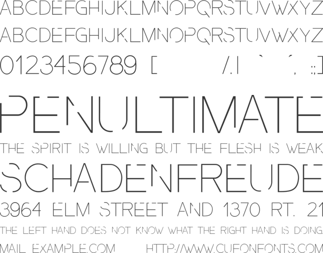 Presa UltraLight ANTIPIXEL.COM.AR font preview