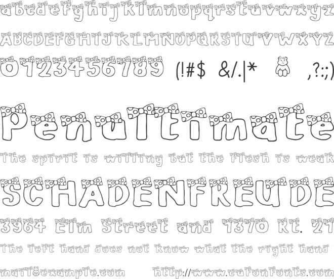 BLUSH BEAR font preview