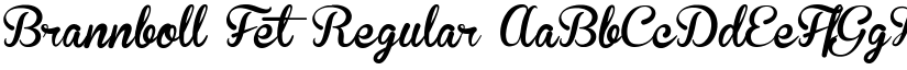 Brannboll Fet Regular font