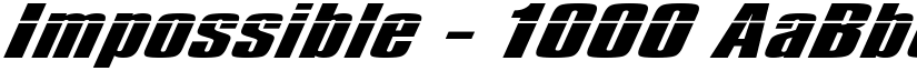 Impossible - 1000 font
