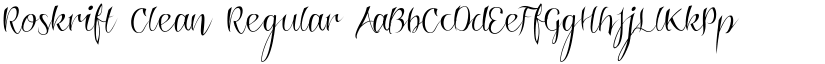 Roskrift Clean Regular font