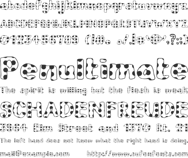 Children in Need font preview