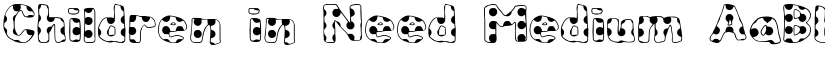 Children in Need Medium font